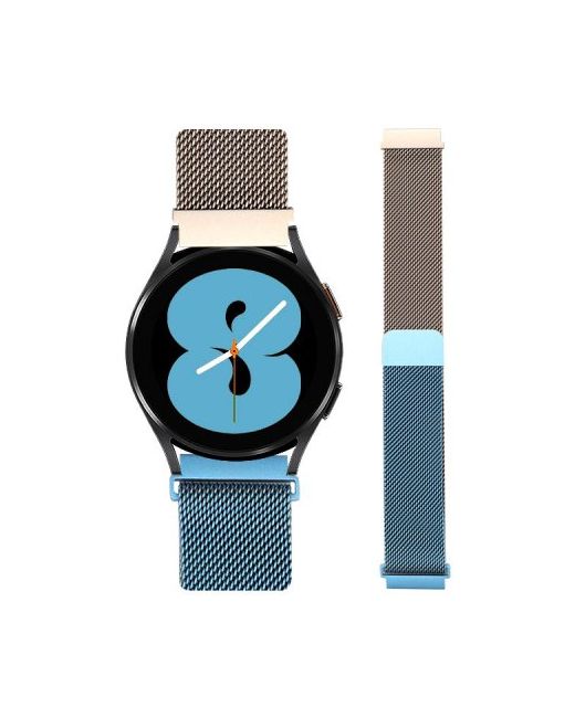 valentinorudy VRG114-BB Galaxy Watch 4 3 Classic Active Sports Gear Two-tone Milanese Loop Mesh Band Strap 20mm