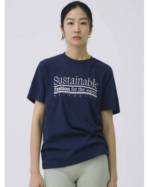 waveunion Sustainable Short sleeve T-shirt navy