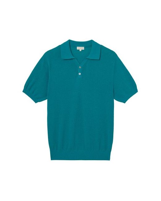 antomars VACATION KNIT BUTTON POLO Men Teal