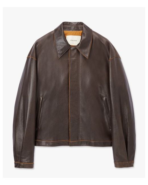 lemard Single Overfit Real Leather Crack Jacket