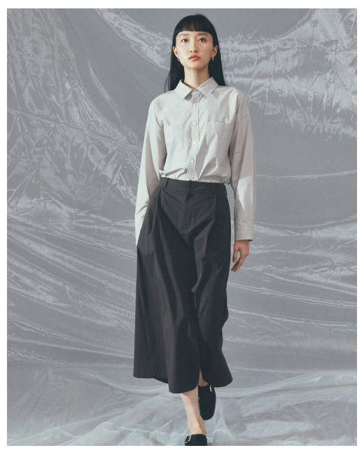 node One-Tuck Chino Skirt Charcoal Brown