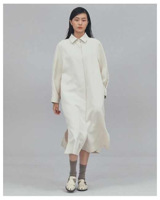 node Structured Shirt Dress Ivory