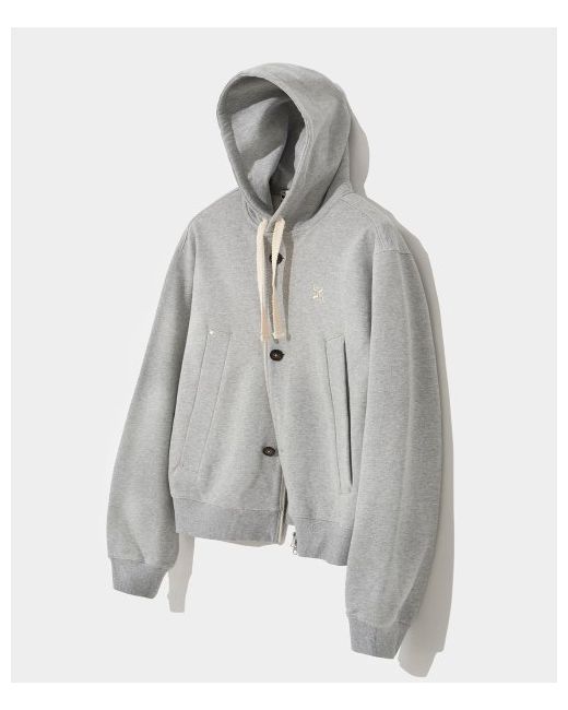 satur Theo Cotton All Day Hooded Zip-up Melange