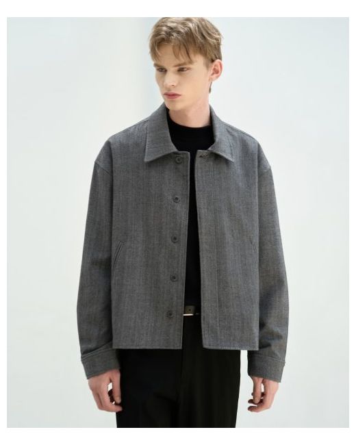 drawfit Minimal Soft Wool Jacket HERRINGBONE