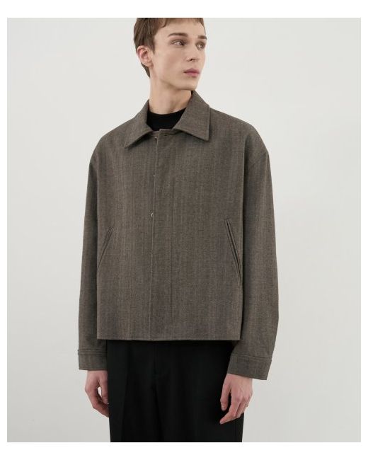 drawfit Minimal Soft Wool Jacket HERRINGBONE