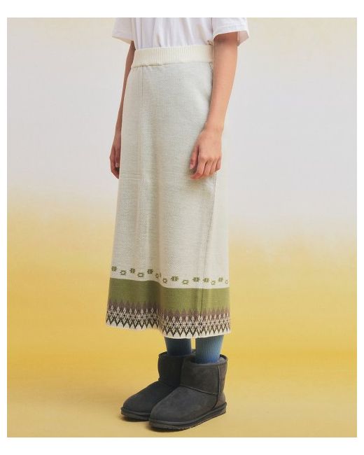 mainbooth Gypsy Knitted Skirt CREAM