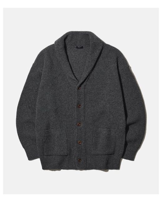 Takeasy Shawl Collar Knit Sweater Cardigan Charcoal