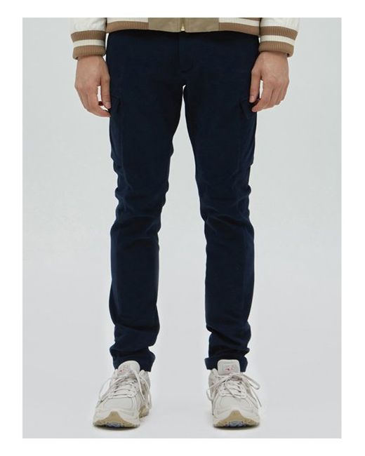 editment Casual Stretch Straight Fit Pants Navy
