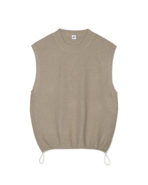 partimento Wool Knitted Loose-fit String Vest