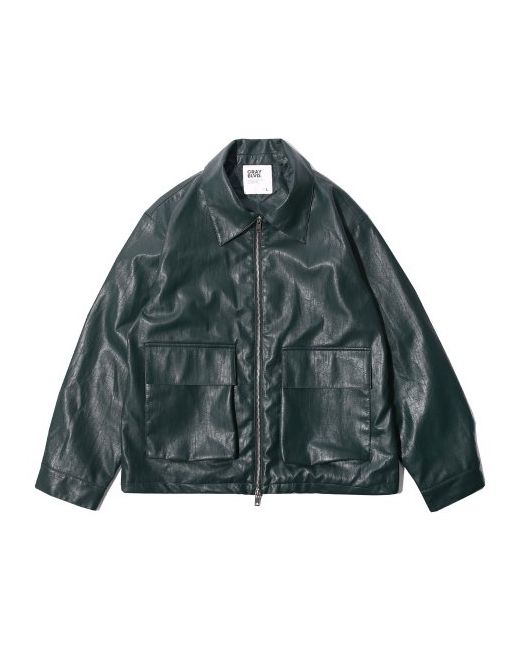 grayblvd Dusty vegan leather pocket jacket GHCJK57