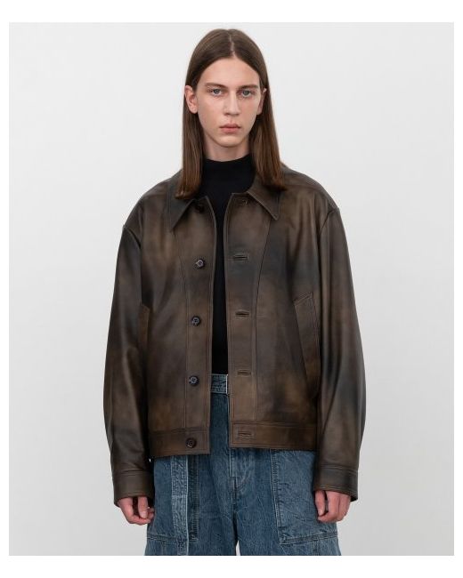 insilence Two-tone leather jacket