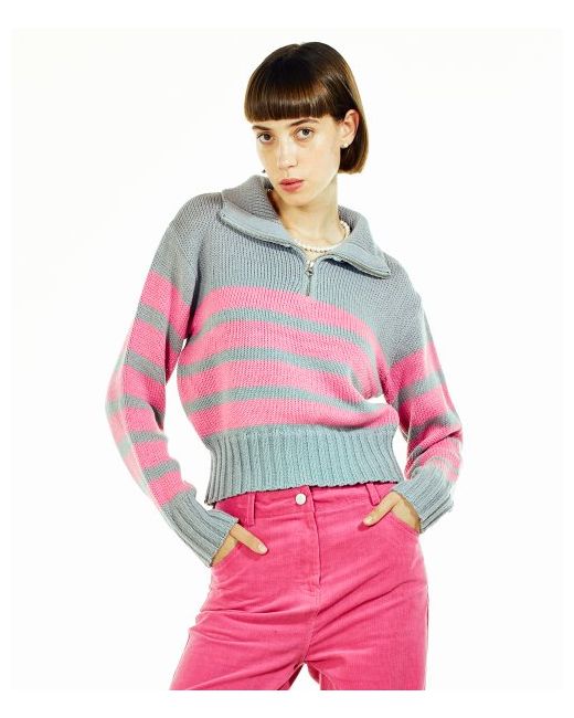 amesworldwide Stripe Half Zip Sweater