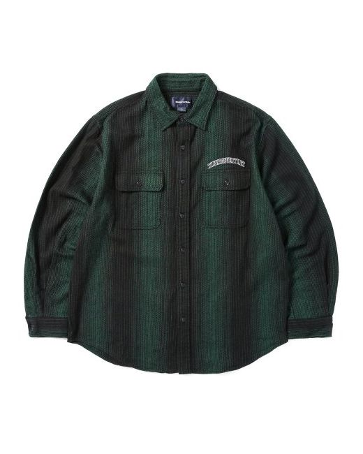 thisisneverthat Striped Flannel Shirt Navy