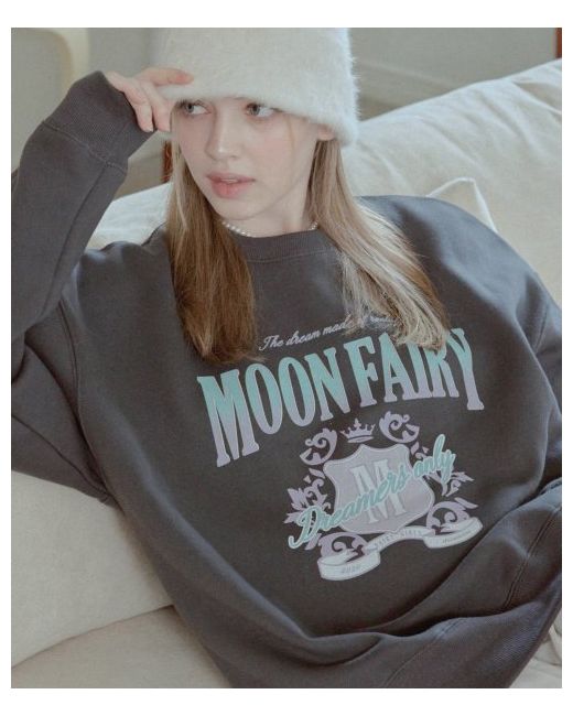 moonfairy MF Entoa Varsity Sweatshirt Charcoal