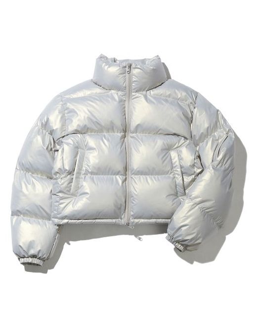 bittercells Glossy Cropped Puffer Jacket-