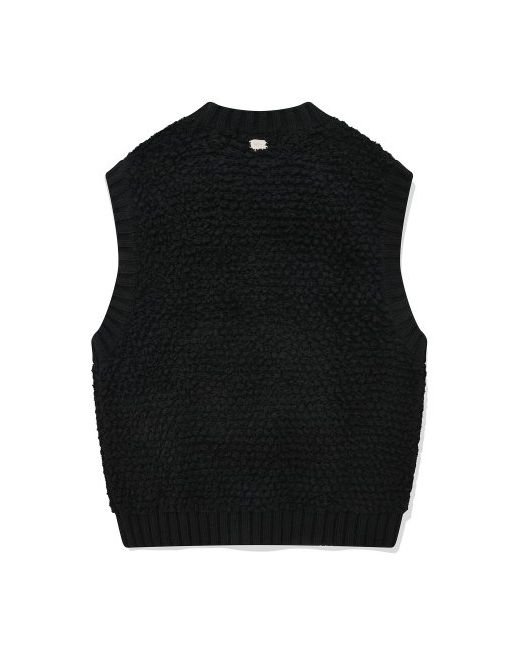 fallett Fuzzy Hairy Knit Sweater Vest