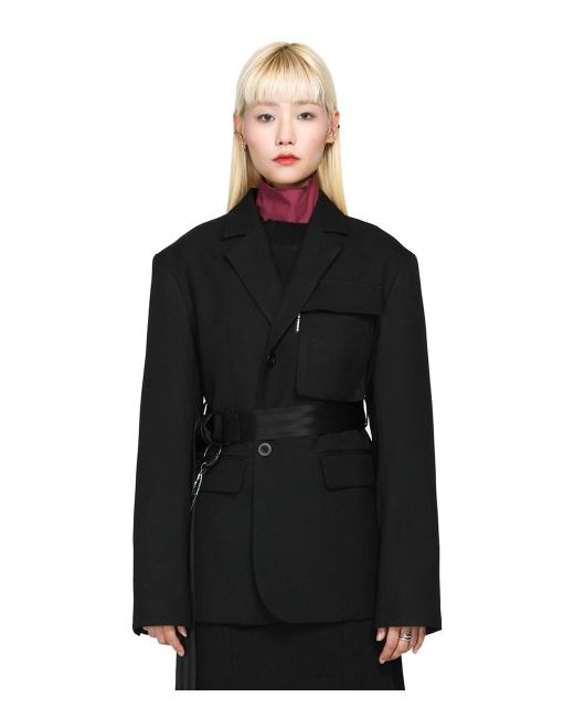 fanyoung Oversized belted jacket
