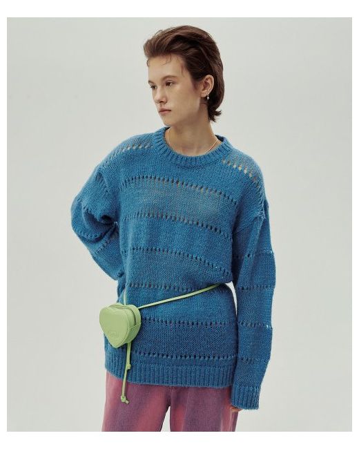 sinoon Crochet Crew Neck Sweater