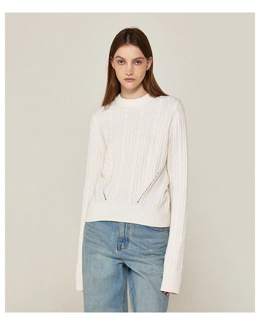 avamolli Cable Pullover Knit IVORY