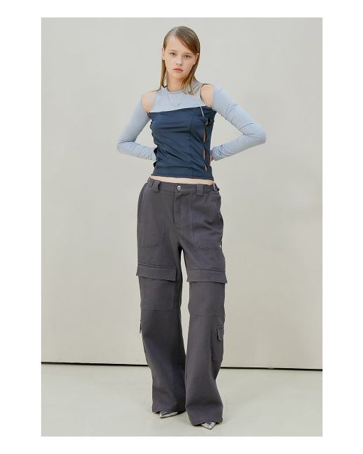 anotheryouth Heavy Cotton Cargo Pants Charcoal
