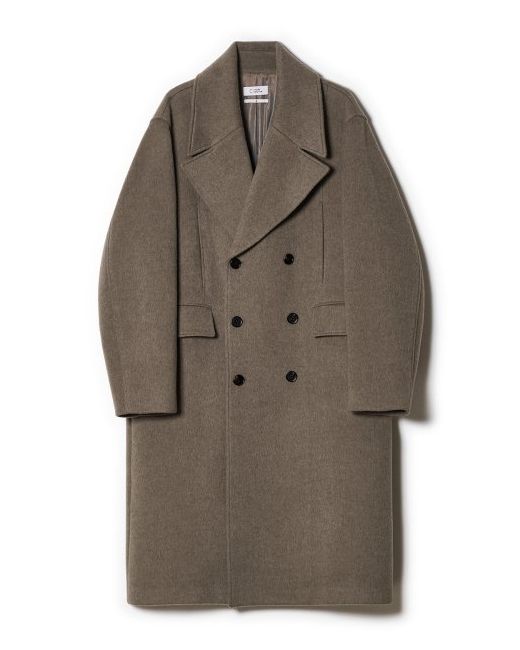 node Double-breasted coat light taupe