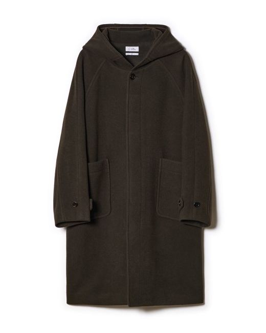 node Hooded Coat Charcoal Brown