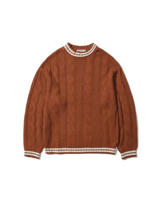 5252byoioi Fivetwo Stamp Cable Sweater Brick