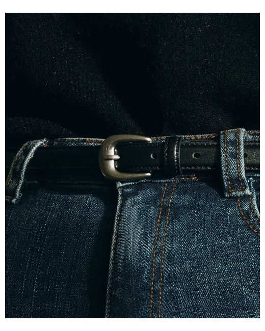 Loeil Simple slim leather belt