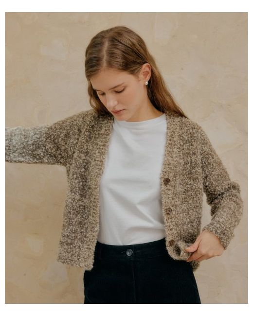 yuppe Boucle Cardiganbrown