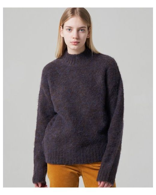 raverous two-tone mock neck sweater