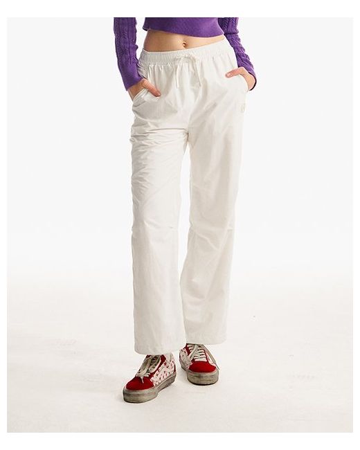 kirsh Doodle Cherry Wide Woven Pants Ivory