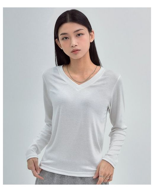acover V-neck long-sleeved T-Shirt