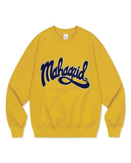 mahagrid Curved Logo Sweatshirt Mustardmg2Dsmm440A