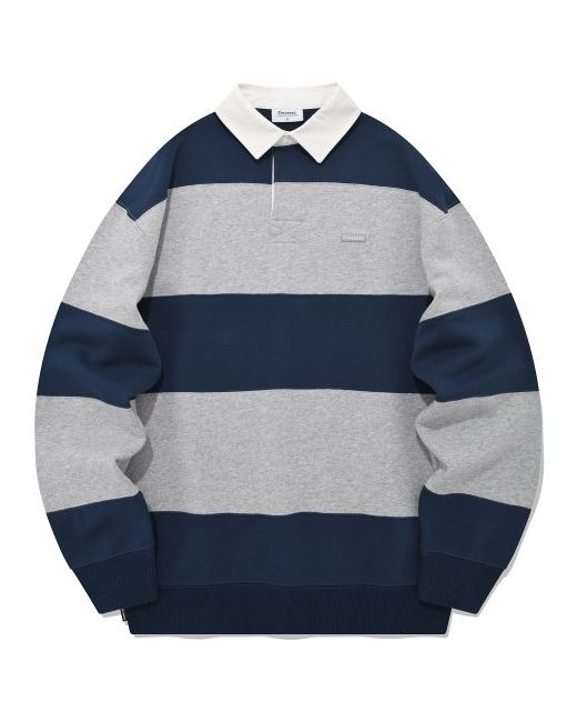 covernat Stripe Rugby Sweatshirt