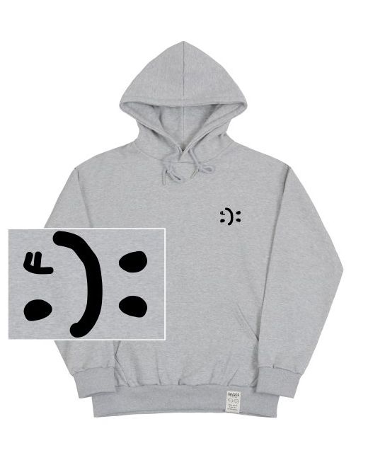 graver Small Double Drawing Smile HoodieGray