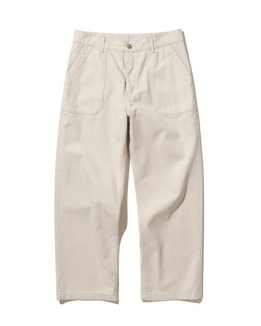 uniformbridge cotton fatigue pants wide fit natural