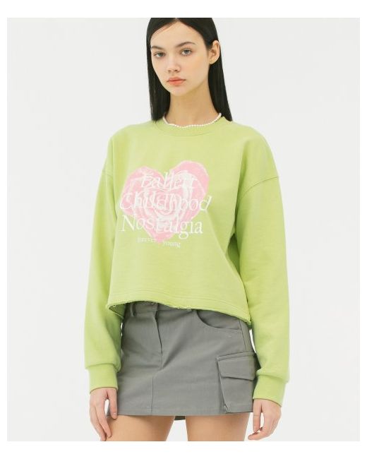 fallett Nostalgia Crop Sweatshirt Lime