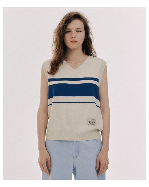 5252byoioi Colored stripe knit vestIvory