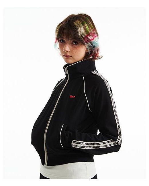 kirsh Cherry Race Track Cropped Jacket