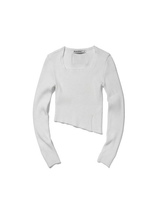 extraordinary Square Neck Sweater Ivory