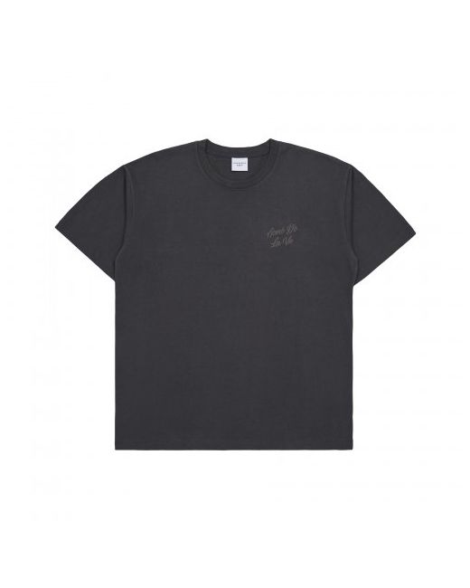acmedelavie Script Logo Printing Short Sleeve T-Shirt Charcoal