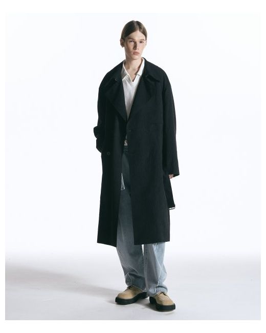 insilence Crease wool trench coat