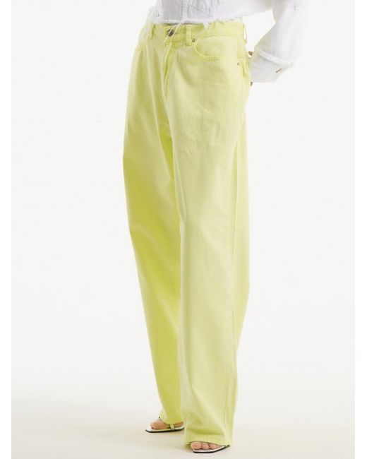 unknownplanet UP-387 Wide Pigment Pants Lime