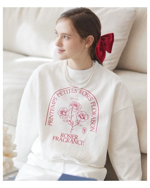 ourhope Petite Rose Sweatshirt Off White