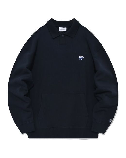 covernat Whale logo collar sweatshirt navy
