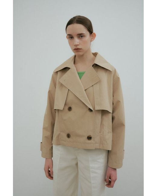 thepenny Double Crop Trench Jacket