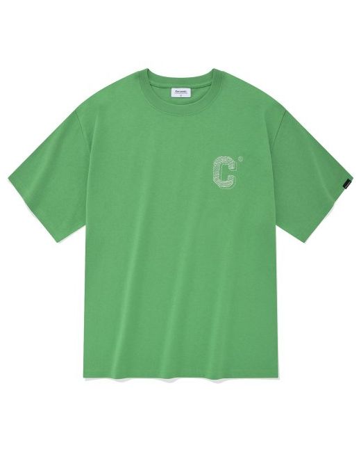 covernat Drawing C Logo Embroidered T-Shirt Sour Apple