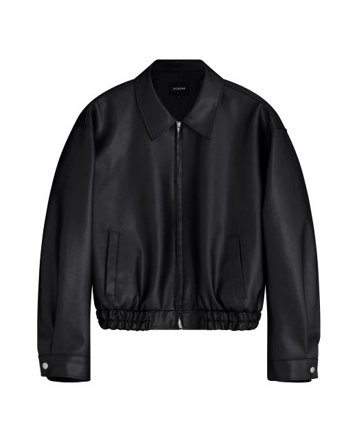 sperone Oversized banded leather jacket