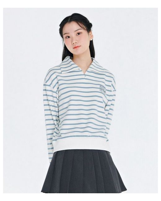 chasecult open collar striped sweatshirt-CARG5164B0D
