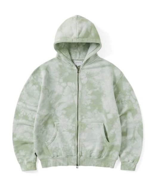 thisisneverthat Uneven Dyed Zip Hoodie Light Sage